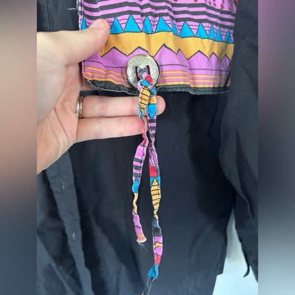 WRANGLER Frontier Series Top Button Down Western Aztec 80s Vintage Large - Picture 5 of 8